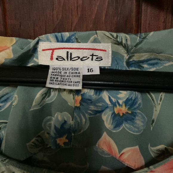 Pure silk formal sleeveless Talbots floral pastel dress (new) - Picture 9 of 9